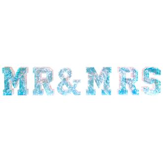 Beliani Beliani - Decoraci&oacute;n Led 6 Piezas Letras Iridiscentes Mr&mrs Usb Multicolor Pollux