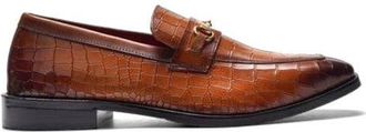 Carlos By Carlos Santana Havana Bit Loafer in Tan Croco Print at Nordstrom, Size 11.5