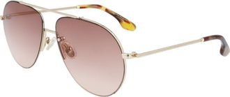 Victoria Beckham Gold Metal Womens Sunglasses