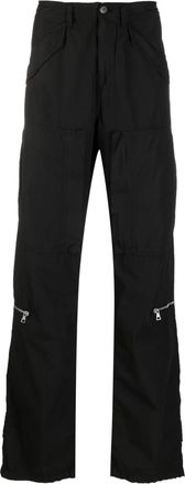 Palm Angels zip-detailed cargo trousers - men - Cotton/Polyester - 46 - Black
