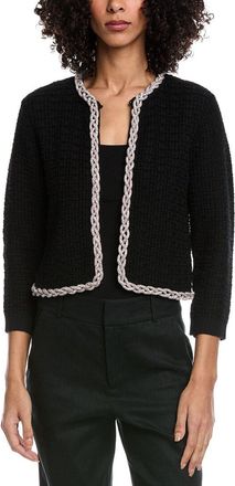 Alice & Olivia Alice + Olivia Akira Embellished Wool-Blend Cardigan