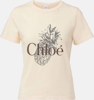 Chloé Chloé T-shirt in jersey di cotone con logo