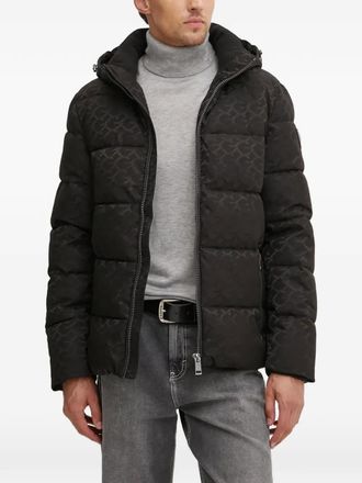 Guess Co G-chain logo puffer jacket - men - Polyester/Polyester/Polyurethane - L - Black