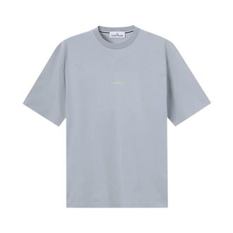 Stone Island Gekamd Katoenen Jersey T-shirt - Heren - T-shirts - Grijs - S - Katoen - Tops