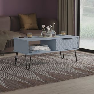 Lewis's Harlequin 1 Drawer Coffee Table in Denim Blue - Ready Assembled - Lewiss Home | TJ Hughes