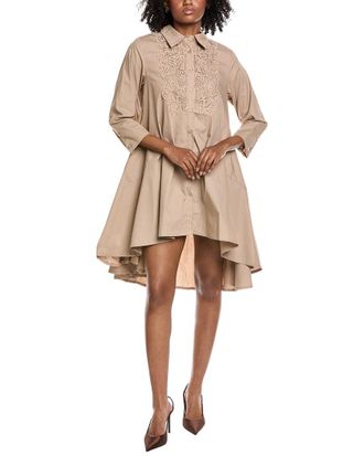 Gracia Chest Lace Work Shirtdress