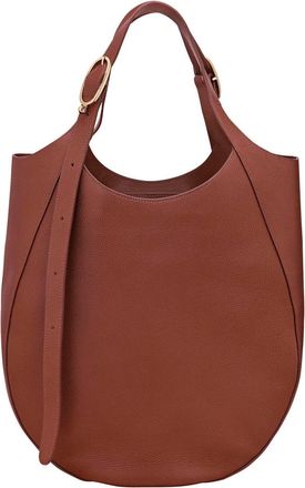 Longchamp Womens Shoulder Bag Le Foulonn&eacute; Brown Leather Calf