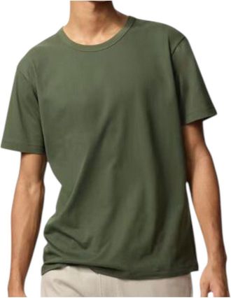 Uniqlo AIRism Cotton T-Shirt Olive 474244-57