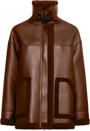 Silvian Heach Faux Fur Shearling Jassen - Dames - Jassen - Bruin - L - Jassen
