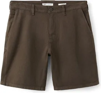 Mango Regular Fit Bermuda Shorts in Brown at Nordstrom, Size 30