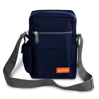 Generic 10 Inch Stylish Padded Mini Sling Bag for Men and Women, Small Passport Travel Bag and Small Sling Bag With Water Bottle Pocket (26.5 x 16.5 x, Navy B