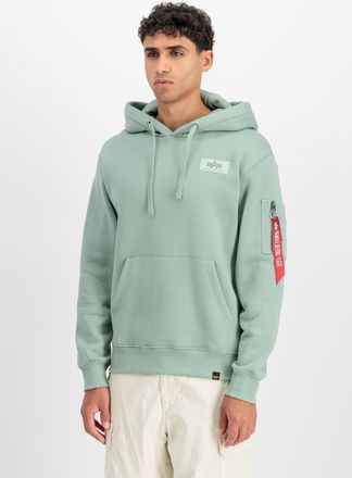 Alpha Industries Hoodie ALPHA INDUSTRIES Backprint Hoodie, Herren, Gr. XL, frost gr&uuml;n, Obermaterial: 80% Baumwolle, 20% Polyester, regular fit, Sweatshirts Hoodie