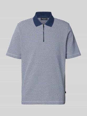 Maerz MAERZ Muenchen Regular Fit Poloshirt mit Rei&szlig;verschluss in Marine, Gr&ouml;&szlig;e 48