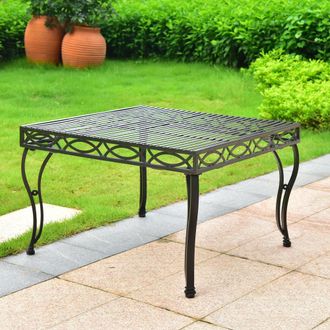 International Caravan Inc Segovia Iron 30-Inch Square Coffee Table