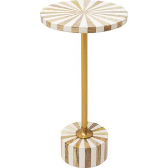 Kare Design Mesa auxiliar domero cirque oro blanco 25cm