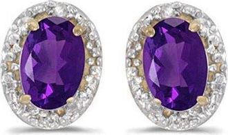 Allurez 14K Gold Diamond & Gemstone Earrings in 0.90Ct/Amethyst/yellow Gold at Nordstrom