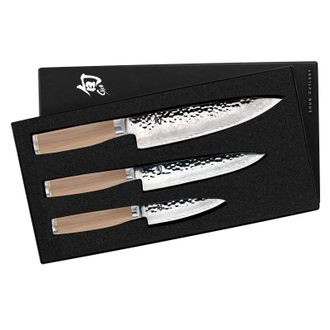 Shun Premier Blonde 3 Piece Essential Knife Set - Paring, Utility, Chefs