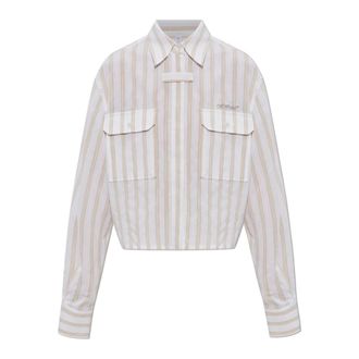 Off-white Shirts, female, White, Size: 2XS Logo Shirt