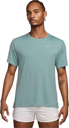 Nike Heren T-shirt Miler met Swoosh en reflecterende details (Kanon)