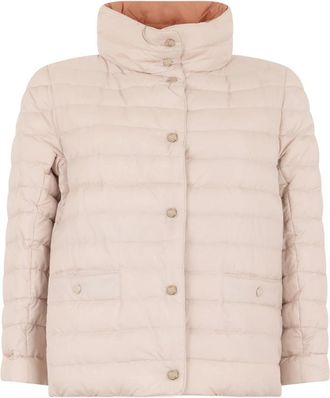 Moorer Cindy Padded Jacket - Dames - Gewatteerde jassen - Roze - XS - Leer - Jassen