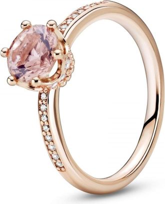 Pandora Pink Sparkling Crown Solitaire Ring