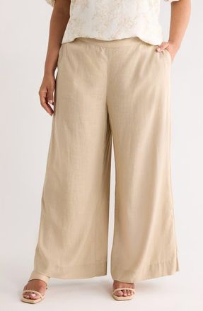 Vince Camuto Wide Leg Pants in Camel at Nordstrom, Size 1 X