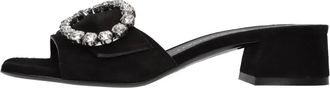 Stuart Weitzman Sloane 35 - Dames - Muiltjes - Zwart - 34 1/2 EU - Su&egrave;de - Schoenen