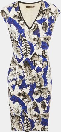 Roberto Cavalli Multicolor Printed Jersey Midi Dress