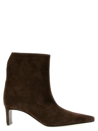 Khaite Brown Calfskin Ankle Womens Boots