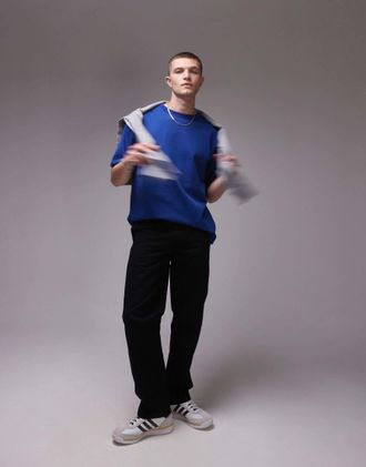 Arket heavyweight jersey oversized t-shirt in black