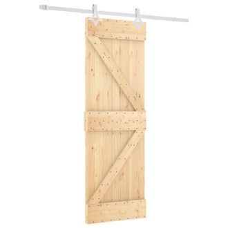 vidaXL Puerta Corredera Natural Y Blanco 70 X 210 Cm Vidaxl