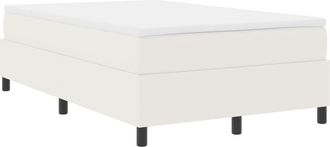 vidaXL Vidaxl - Box Spring Bed Cream and White 203 x 120 x 60 cm