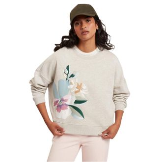 Ted Baker Dames/Dames Brookla Gebloemd Sweatshirt Katoenmix (Grijze Mergel)