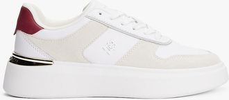 Tommy Hilfiger Womens Leather Court Sneaker - White - US 9.5 / EU 41