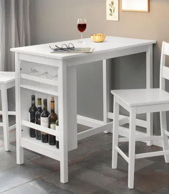 HOME AFFAIRE Bartisch »Torpedo, TOPSELLER!« Bartisch, Küchentisch, Esstisch, OTTOs Choice, Gestell Massivholz Kiefer, Tischplatte und Regal MDF, Küchentisch