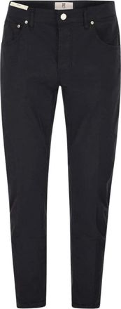 Pantaloni Torino Broek met vijf zakken - Heren - Broeken - Blauw - Maat: W34 Katoen