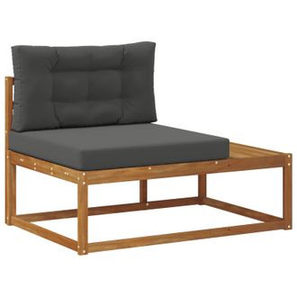 vidaXL Sof&aacute; Modular De Exterior Con Coj&iacute;n Natural 115 X 83 X 73 Cm Vidaxl