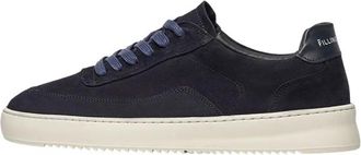 Filling Pieces Schoenen, Heren, Blauw, 41 EU, Leer, Mondo Suede Sneakers