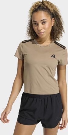 adidas T-Shirt ADIDAS PERFORMANCE HYG TEE, Damen, Gr. XXL, chalky braun, Obermaterial: 88% Polyester, 12% Elasthan, Rundhals, Shirts T-Shirt
