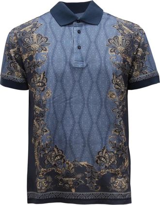 Etro O3721 Shirt - Heren - Polos - Blauw - S - Tops