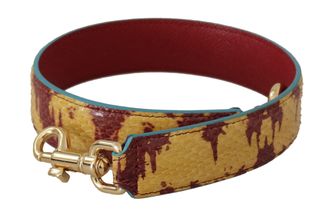 Dolce & Gabbana Geel Rood Leren Gouden Schouderriem