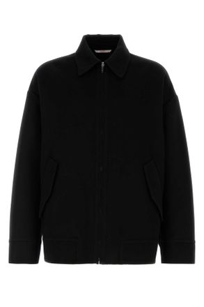 Valentino Garavani Mens Black Wool Blend Oversize Jacket - Size EU 48 (Mens)