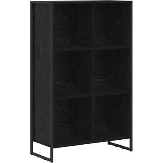 vidaXL Book Cabinet Black Oak 99.5 x 30 x 108.5 cm Engineered Wood vidaXL