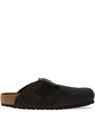 Birkenstock Boston Nova mules - men - Calf Leather/Fabric/Suede/Rubber - 45 Regular - Black