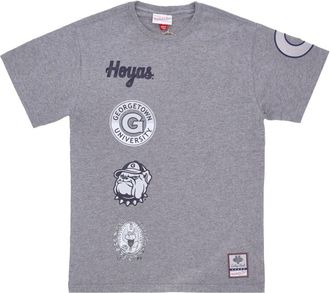 Mitchell & Ness Georgetown Hoyas Basketbal T-shirt Grijs - Heren - T-shirts - Grijs - 2XL - Katoen - Tops