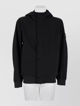 Stone Island hooded coat front pockets long sleeves