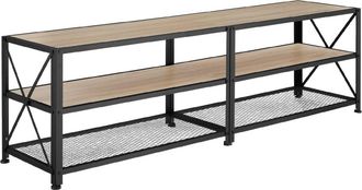 TecTake Mueble bajo para televisor, madera industrial clara, roble Sonoma