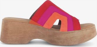 Gabor Womens Slip On Platform Sandal In Fire