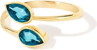 Tiramisu 14K Over Silver 1.08 Ct. Tw. London Blue Topaz Solitaire Ring