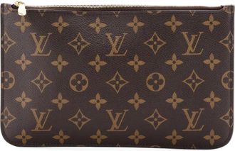 Louis Vuitton Neverfull Pochette Monogram Canvas Large pouch - Bruin
